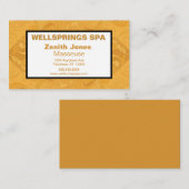 Wellness-Center Masseuse Gold Visitenkarte (Vorne/Hinten)