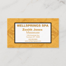 Wellness-Center Masseuse Gold Visitenkarte