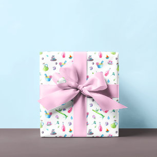 Wellness-Center Muster Wasserfarbe Geschenkpapier