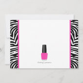 Wellness-Center-Nagellack-Geburtstags-Einladungen Einladung (Rückseite)