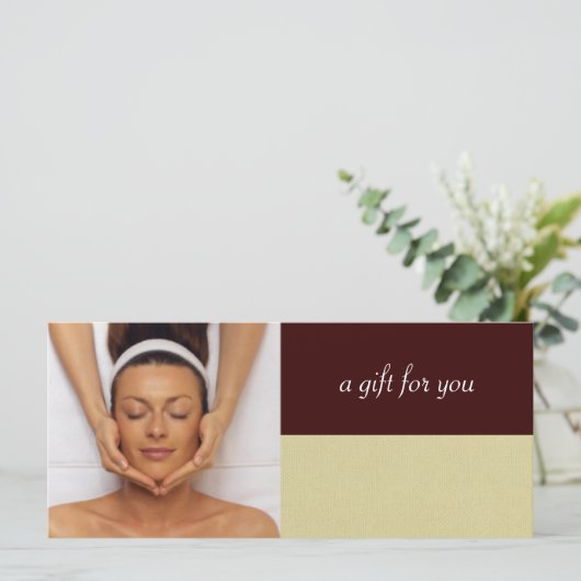 Wellness-Center- oder Massagetherapeut Geschenkgut (Stehend Vorderseite)