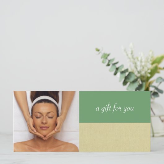 Wellness-Center- oder Massagetherapeut Geschenkgut (Stehend Vorderseite)