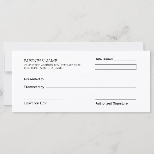 Wellness-Center- oder Massagetherapeut Geschenkgut (Rückseite)