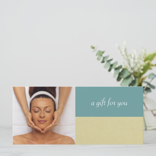 Wellness-Center- oder Massagetherapeut Geschenkgut (Stehend Vorderseite)