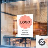 Wellness-Center- oder Salonzeichen Fensteraufkleber (Café-Fenster)