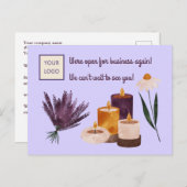 Wellness-Center oder Yoga Studio Wiedereröffnung - Postkarte (Vorne/Hinten)