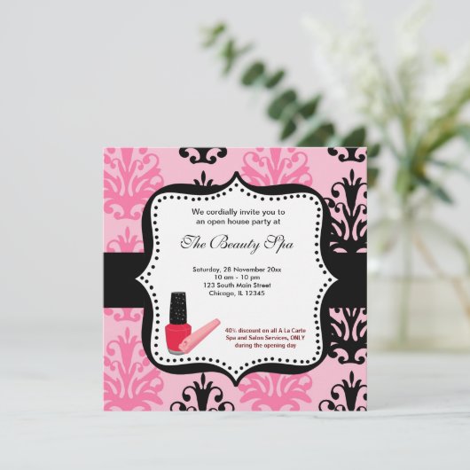 Wellness-Center Open House Einladung (Stehend Vorderseite)