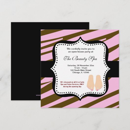 Wellness-Center Open House Einladung (Vorne/Hinten)