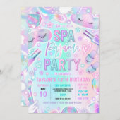 Wellness-Center Pajama Party Pastell Wellness-Cent Einladung (Vorne/Hinten)