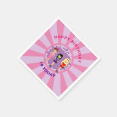 Wellness-Center Pamper Girly Kinder Niedlich Happy Serviette (Ecke)
