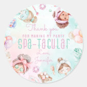 Wellness-Center Party Birthday Spatacular Vielen D Runder Aufkleber (Vorderseite)