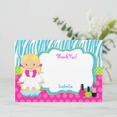 Wellness-Center-Party danken Ihnen Dankeskarte (Stehend Vorderseite)