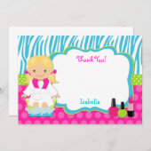 Wellness-Center-Party danken Ihnen Dankeskarte (Vorne/Hinten)