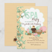 Wellness-Center Party Einladung (Vorne/Hinten)