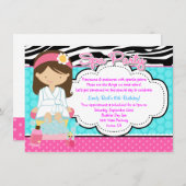 Wellness-Center Party Einladung (Vorne/Hinten)