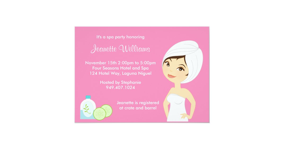 WellnessCenterParty Einladung Zazzle.de