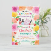 Wellness-Center Party Einladung. Geburtstagsparty Einladung (Stehend Vorderseite)