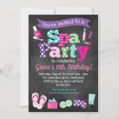 WELLNESS-CENTER PARTY EINLADUNG - KINDERGEBURTSTAG (Vorderseite)