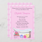 Wellness-Center-Party Einladungen (Vorne/Hinten)