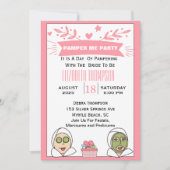 Wellness-Center Party für die Braut Einladung (Vorderseite)