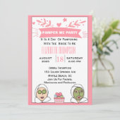 Wellness-Center Party für die Braut Einladung (Stehend Vorderseite)