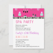 Wellness-Center-Party, für Mädchen verwöhnen Einladung (Vorderseite)