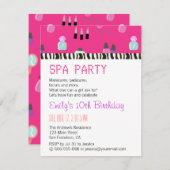 Wellness-Center-Party, für Mädchen verwöhnen Einladung (Vorne/Hinten)