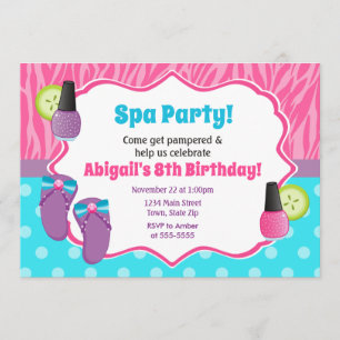 Wellness-Center Party Geburtstag Einladung Pamper 