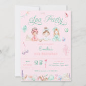 Wellness-Center Party Geburtstag Pink Einladung (Vorderseite)