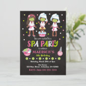 Wellness-Center Party Geburtstagseinladung Einladung (Stehend Vorderseite)