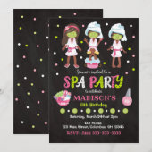 Wellness-Center Party Geburtstagseinladung Einladung (Vorne/Hinten)
