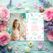 Wellness-Center Party Girl Birthday Foto Dankeschö Einladung