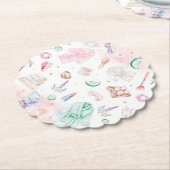 Wellness-Center Party Girl Birthday Untersetzer (angewinkelt)