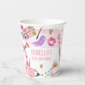 Wellness-Center Party Girl Glamour Makeup Geburtst Pappbecher (Vorderseite)