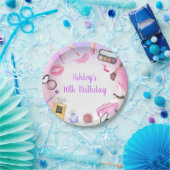 Wellness-Center Party Girl Glamour Makeup Geburtst Pappteller (Party)
