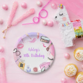 Wellness-Center Party Girl Glamour Makeup Geburtst Pappteller (Party)