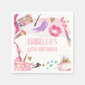 Wellness-Center Party Girl Glamour Makeup Geburtst Serviette (Vorderseite)