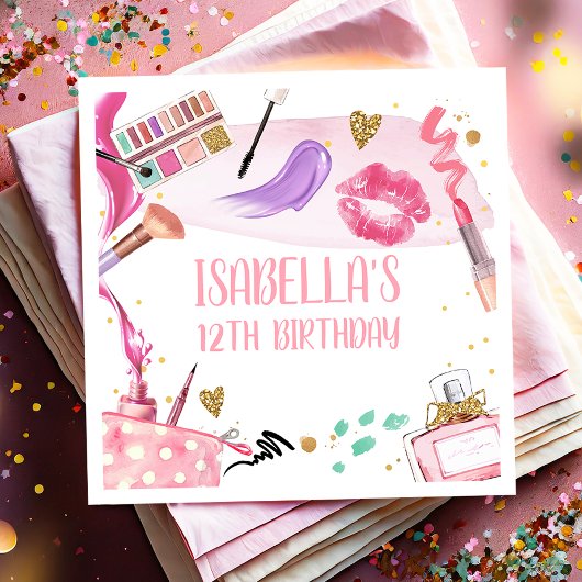 Wellness-Center Party Girl Glamour Makeup Geburtst Serviette