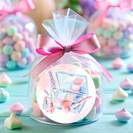 Wellness-Center Party Girl Makeup Pastel Runder Aufkleber