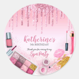 Wellness-Center Party Glam Girl Geburtstagsparty S Runder Aufkleber