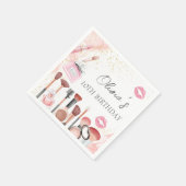 Wellness-Center Party Glam Girl Makeup Geburtstag  Serviette (Ecke)