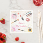 Wellness-Center Party Glam Girl Makeup Geburtstag Serviette (Beispiel)