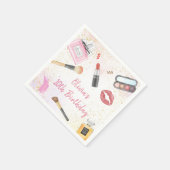 Wellness-Center Party Glam Girl Makeup Geburtstag Serviette (Ecke)