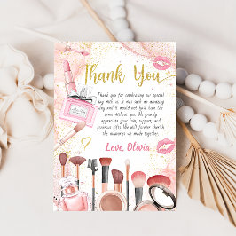 Wellness-Center Party Glamour Girl Makeup Geburtst Dankeskarte