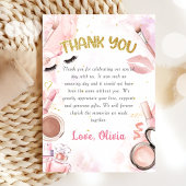 Wellness-Center Party Glamour Girl Makeup Geburtst Dankeskarte