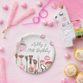 Wellness-Center Party Glamour Girl Makeup Geburtst Pappteller (Party)