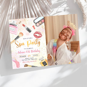 Wellness-Center Party Glitz Glam Girl Makeup Gebur Einladung