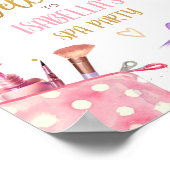 Wellness-Center Party Glitz Glam Makeup Girl Begrü Poster (Ecke)