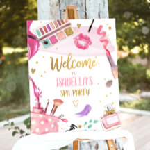 Wellness-Center Party Glitz Glam Makeup Girl Begrü