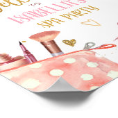 Wellness-Center Party Glitz Glam Makeup Girl Herzl Poster (Ecke)